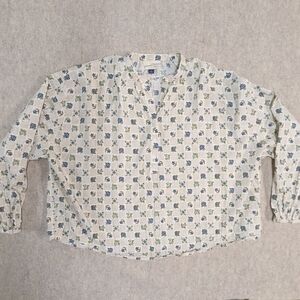 Universal Thread Feminine Floral Blouse Very Cottage Core Oversized Women's Sm